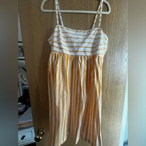 J. Crew Yellow and White Striped Garment